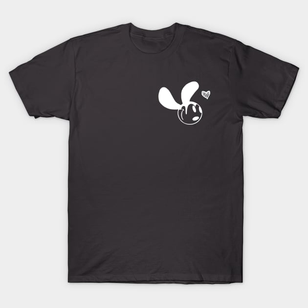 Oswald White Heart Graphic T-Shirt by RampantLeaf